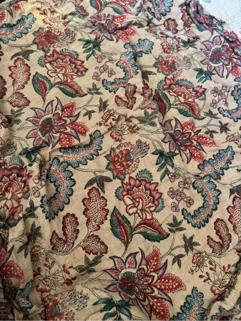 April Cornell for Danica burlap floral tapestry tablecloth